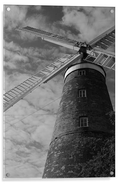 Mountfitchet Mill Acrylic by Adrian Wilkins