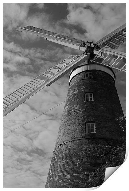 Mountfitchet Mill Print by Adrian Wilkins