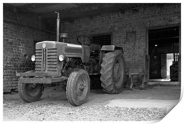 Tractor at home stable Print by Arfabita  