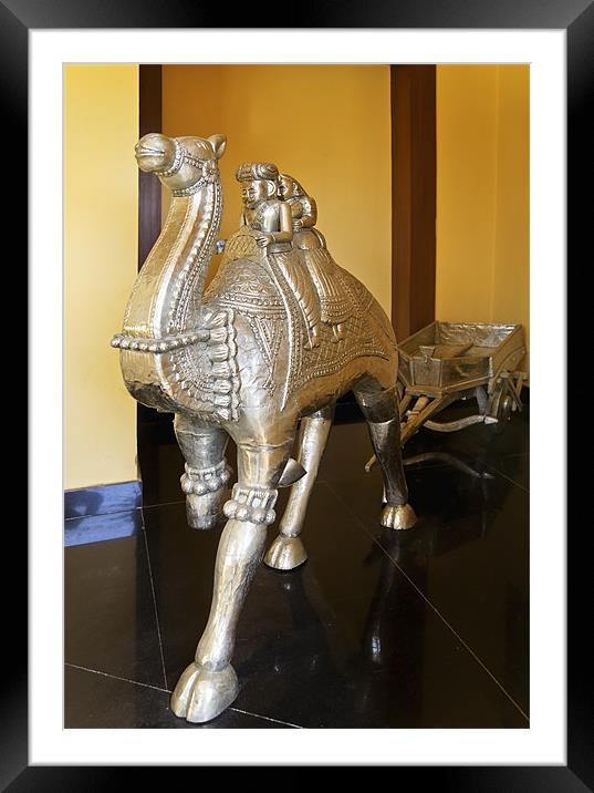 Indigenous Rajasthan Silver Camel train Framed Mounted Print by Arfabita  