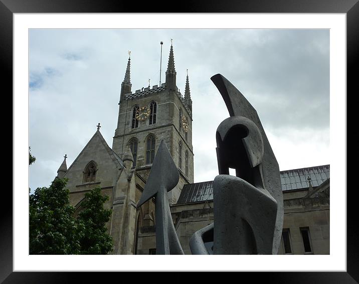 Southwark Cathedral Framed Mounted Print by Chuck Foster