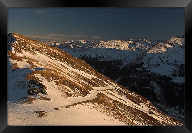 Alpine sunset Framed Print by Thomas Schaeffer