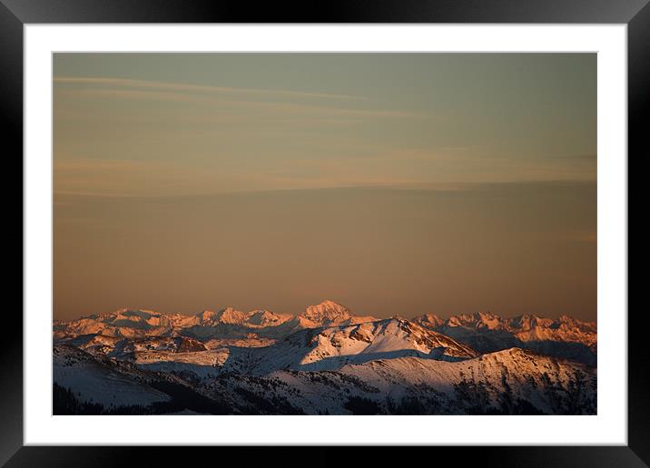 Alpine sunset Framed Mounted Print by Thomas Schaeffer