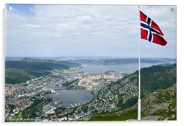 Bergen down below. Acrylic by John Morgan