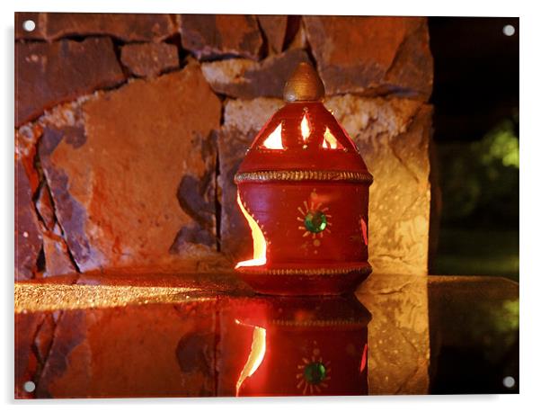 Amby Valley Divali New Year Candle Acrylic by Arfabita  