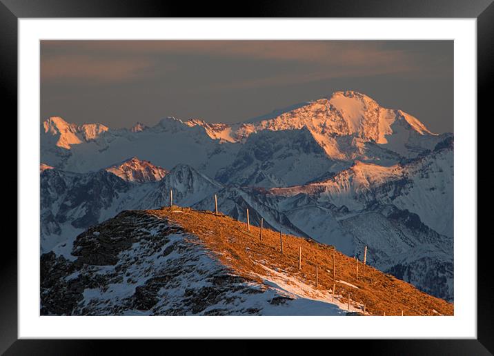 Alpine sunset Framed Mounted Print by Thomas Schaeffer