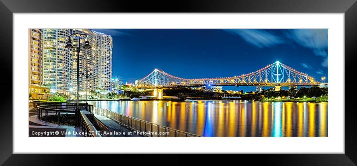Story Bridge Framed Mounted Print by Mark Lucey