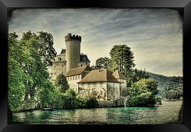 Chateau on the Lake at Annecy Framed Print by Ann Garrett