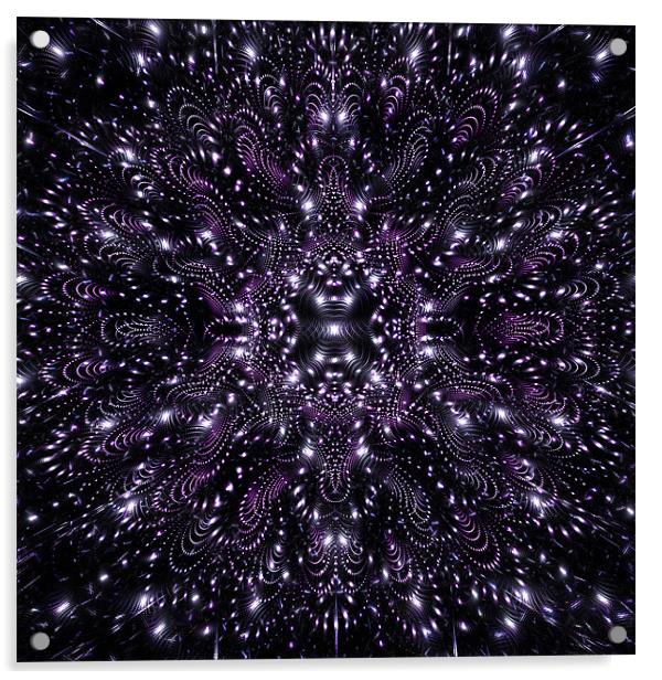 Purple Lights Acrylic by Mary Lane