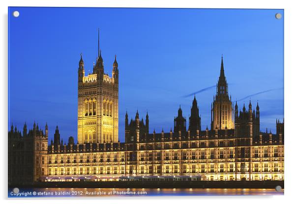 The house of parliament in London Acrylic by stefano baldini
