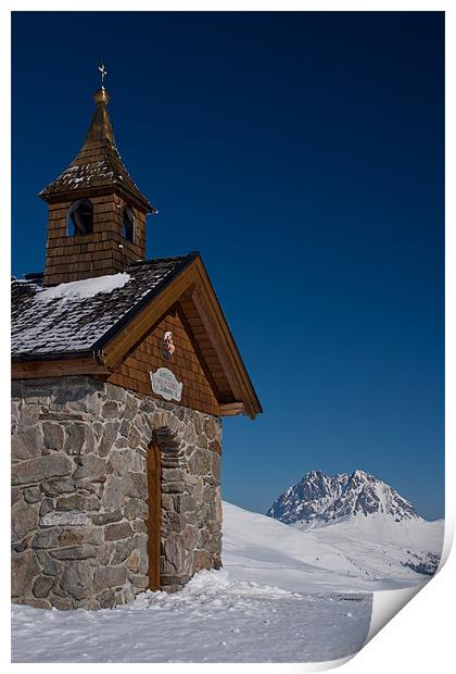 St.Mary in the snow Print by Thomas Schaeffer