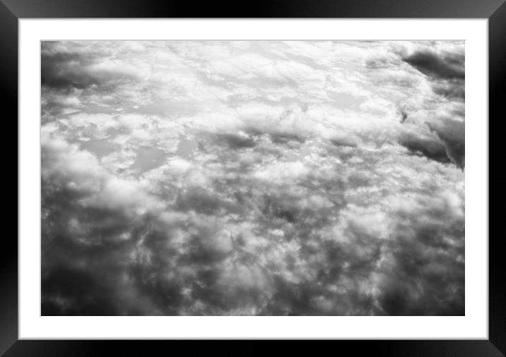 Monochrome Clouds Framed Mounted Print by David Pyatt