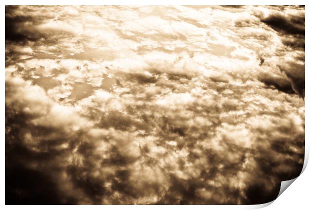 Sepia Clouds Print by David Pyatt