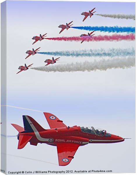 The Red Arrows - Farnborough 2012 Canvas Print by Colin Williams Photography