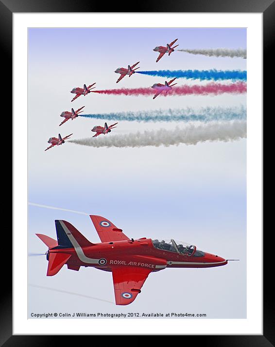 The Red Arrows - Farnborough 2012 Framed Mounted Print by Colin Williams Photography