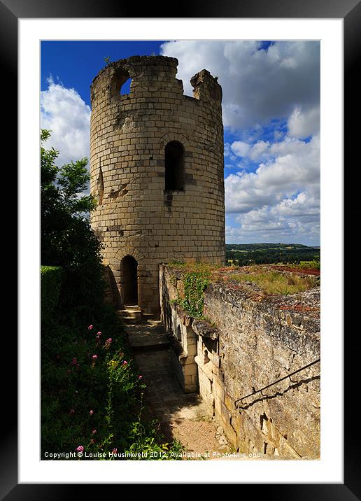Tour du Moulin, Chateau Chinon Framed Mounted Print by Louise Heusinkveld