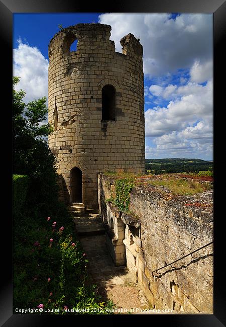 Tour du Moulin, Chateau Chinon Framed Print by Louise Heusinkveld