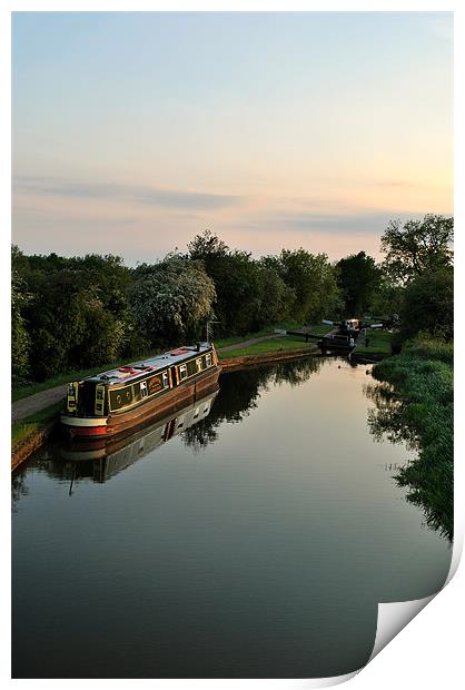 Moored for the Night Print by graham young