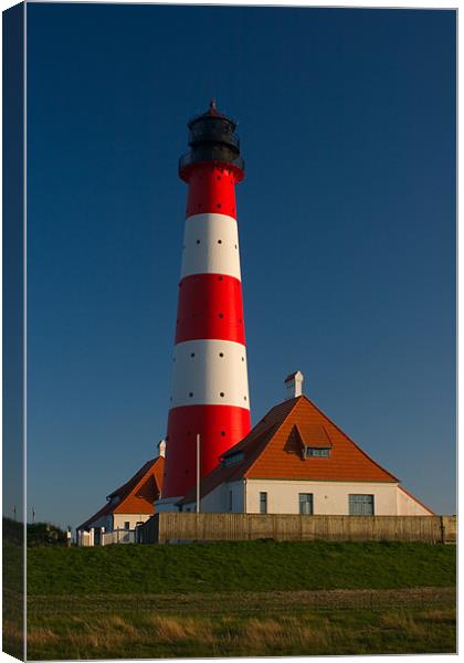 Westerhever Lighthouse Canvas Print by Thomas Schaeffer