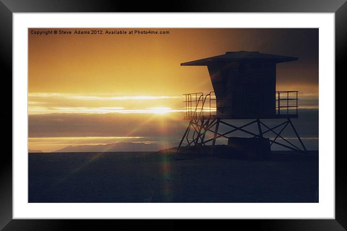 Californian Sunset Framed Mounted Print by Steve Adams