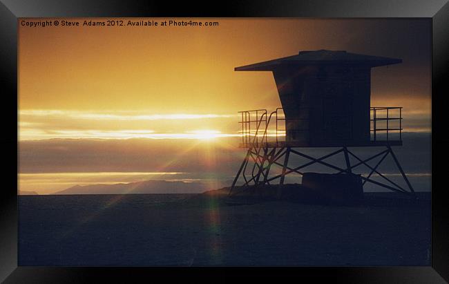Californian Sunset Framed Print by Steve Adams