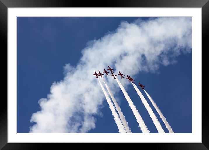 Red Arrows  Framed Mounted Print by Roger Green