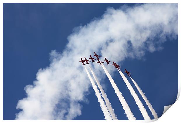 Red Arrows  Print by Roger Green