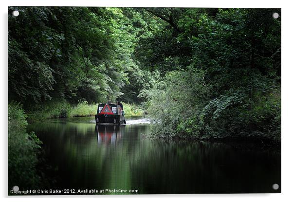 Preston -Lancaster Canal Acrylic by Chris Barker