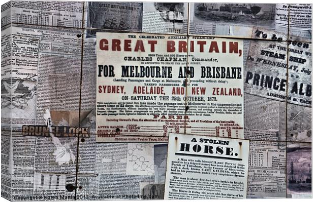 Great Britain for Melbourne and Brisbane Canvas Print by Karen Martin
