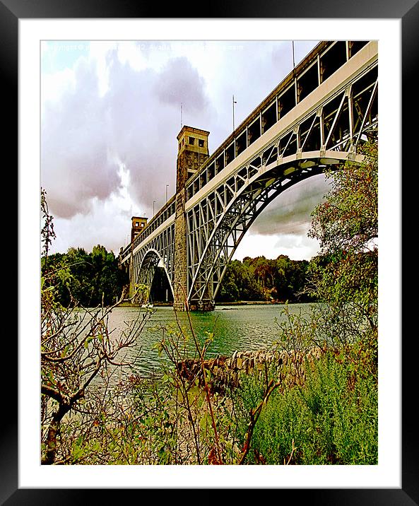 Menai Railway Bridge Framed Mounted Print by philip clarke