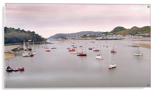 Conwy estuary at sunset Acrylic by philip clarke