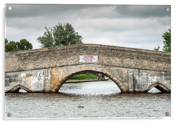 Potter Heigham Bridge Acrylic by Stephen Mole