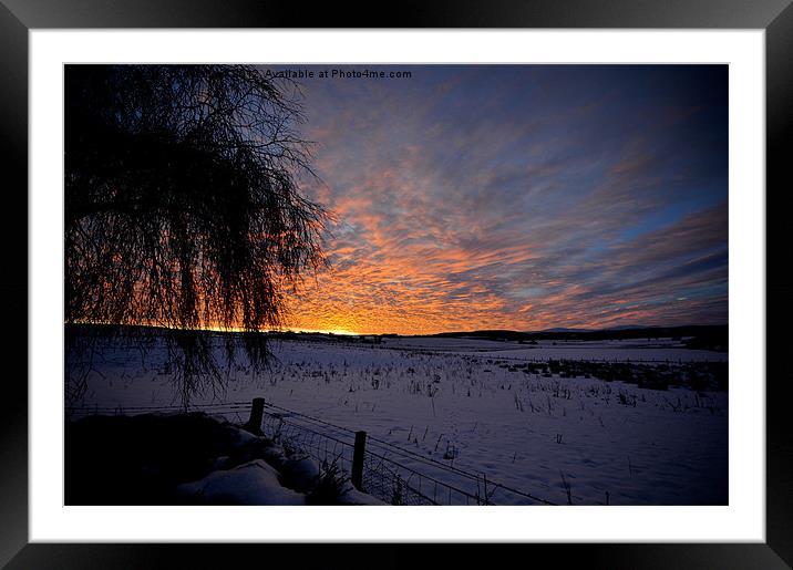 Winter Sunrise Aberdeenshire Framed Mounted Print by Roger Cruickshank