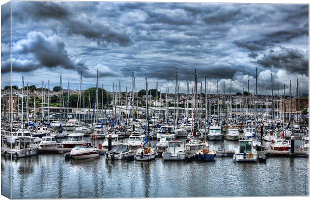 Serenity at Milford Haven Marina Canvas Print by Steve Purnell