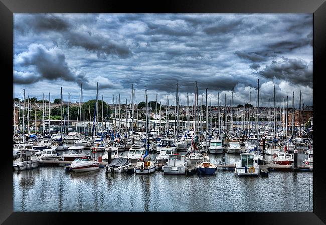 Serenity at Milford Haven Marina Framed Print by Steve Purnell