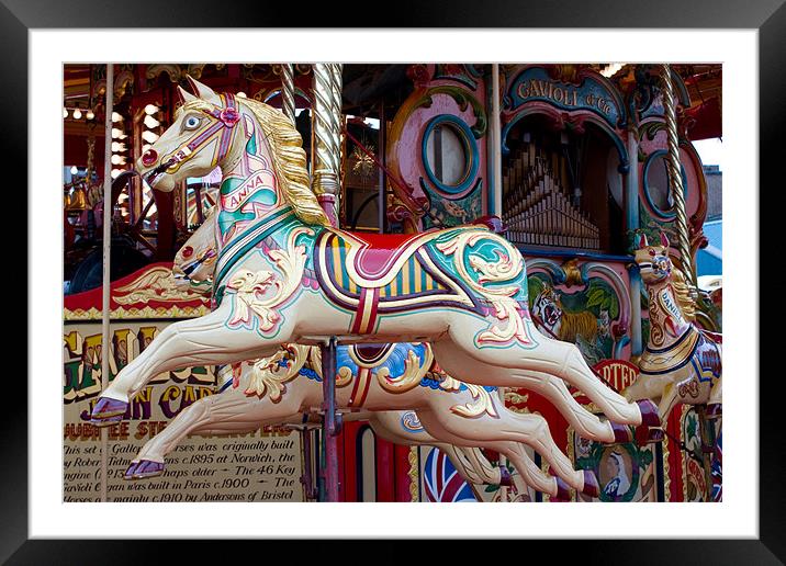 Horses on the Carousel Framed Mounted Print by VICTORIA HENDRICK