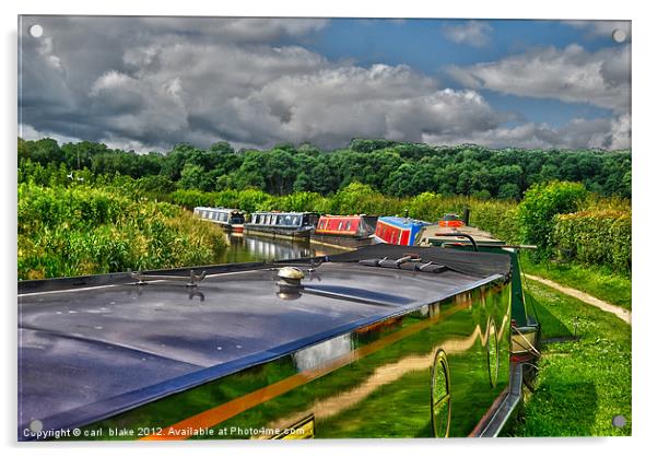 narrowboats Acrylic by carl blake