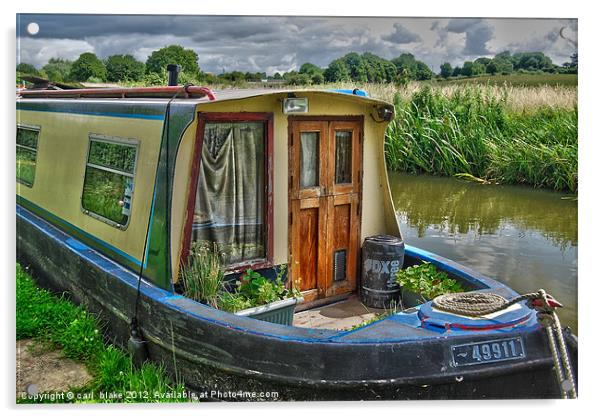 canal boat Acrylic by carl blake