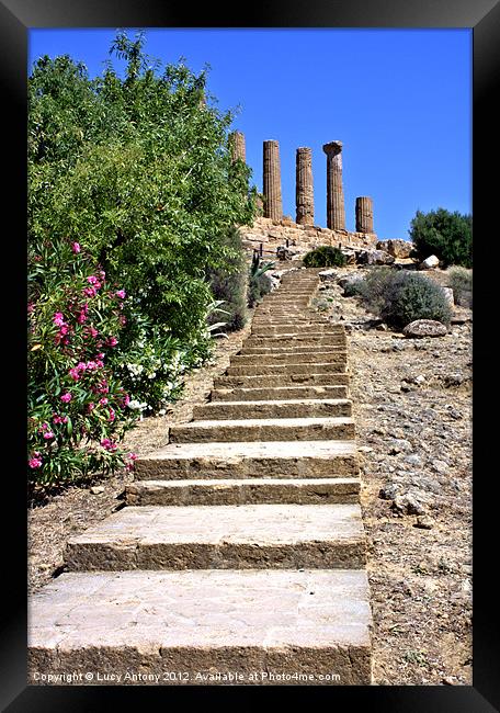 Temple of Juno, Agrigento Framed Print by Lucy Antony