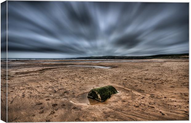 Freshwater West Blur Canvas Print by Steve Purnell