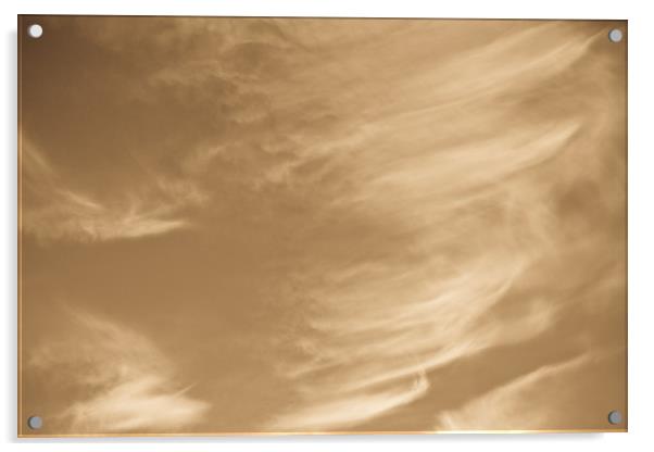 Coffee swirl Clouds Acrylic by David Pyatt