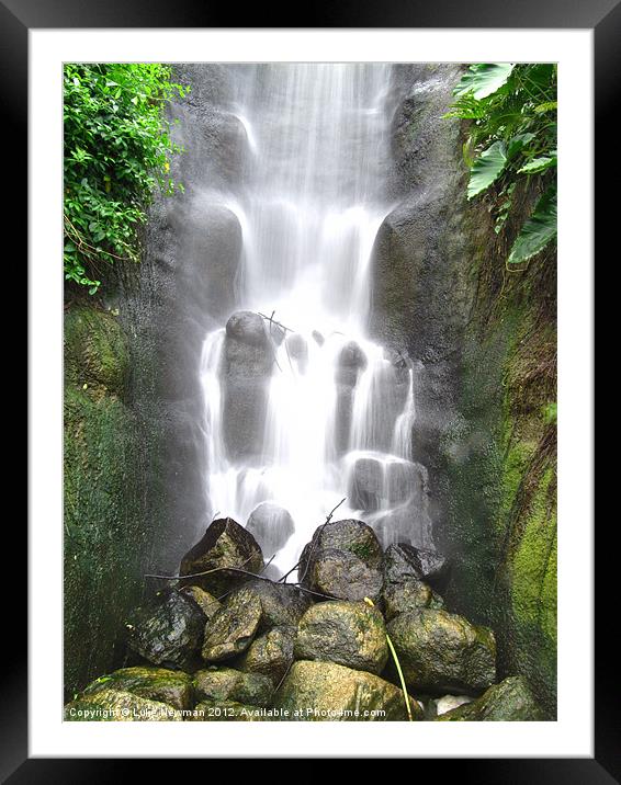 Long Exposure Waterfall Framed Mounted Print by Luke Newman