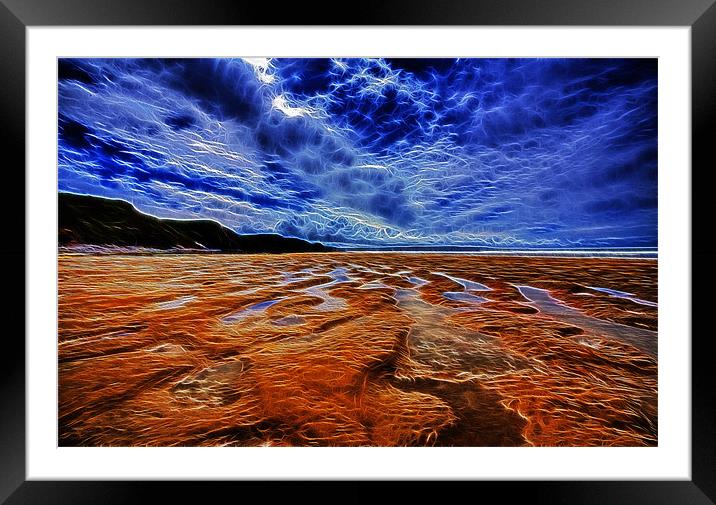 Electric Beach Framed Mounted Print by Mike Gorton