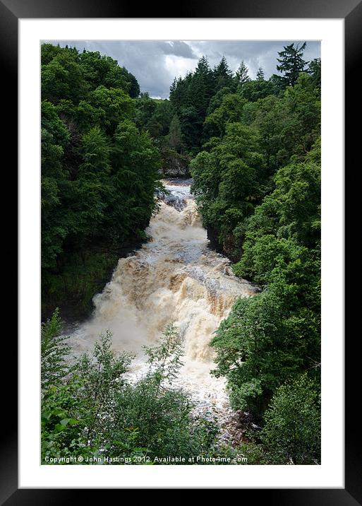Falls of Clyde Framed Mounted Print by John Hastings