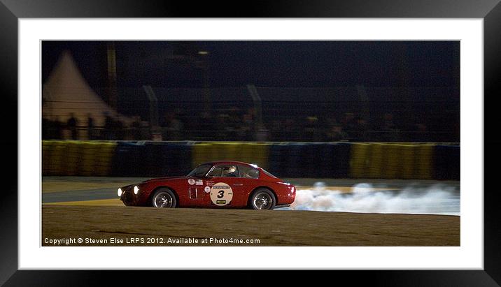 Ferrari with smoke trail Framed Mounted Print by Steven Else ARPS