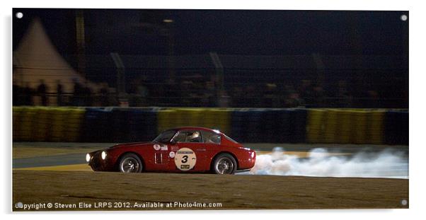 Ferrari with smoke trail Acrylic by Steven Else ARPS