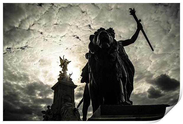 Victoria Memorial & Angel of Justice Print by Massimiliano Peluso