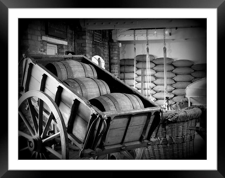 Barrel of Oats Framed Mounted Print by Lucy Courtney