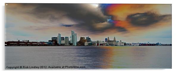 Liverpool skyline Acrylic by Rick Lindley