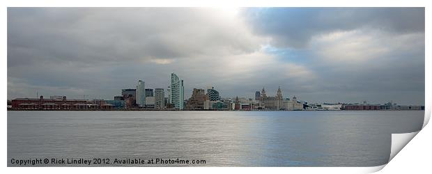 Liverpool skyline Print by Rick Lindley